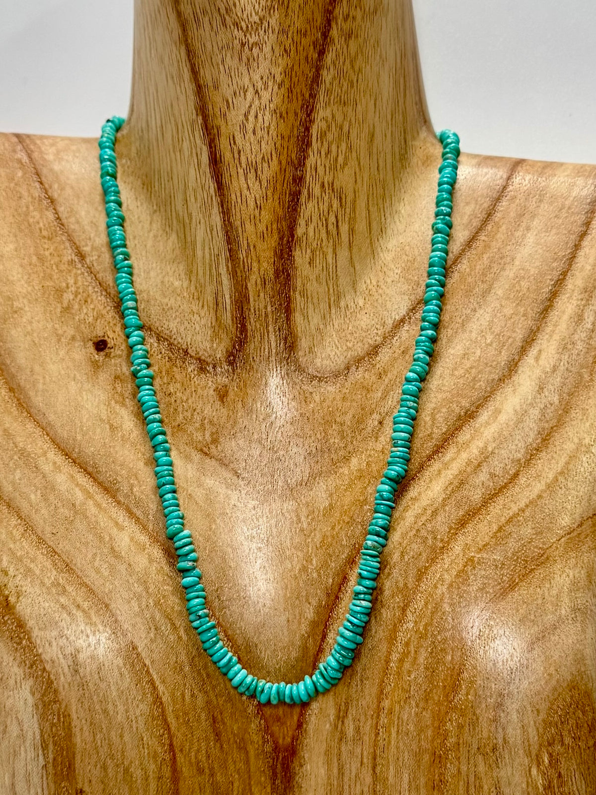 Chipped/ blue Campitos Turquoise Beads Necklace Size 19"