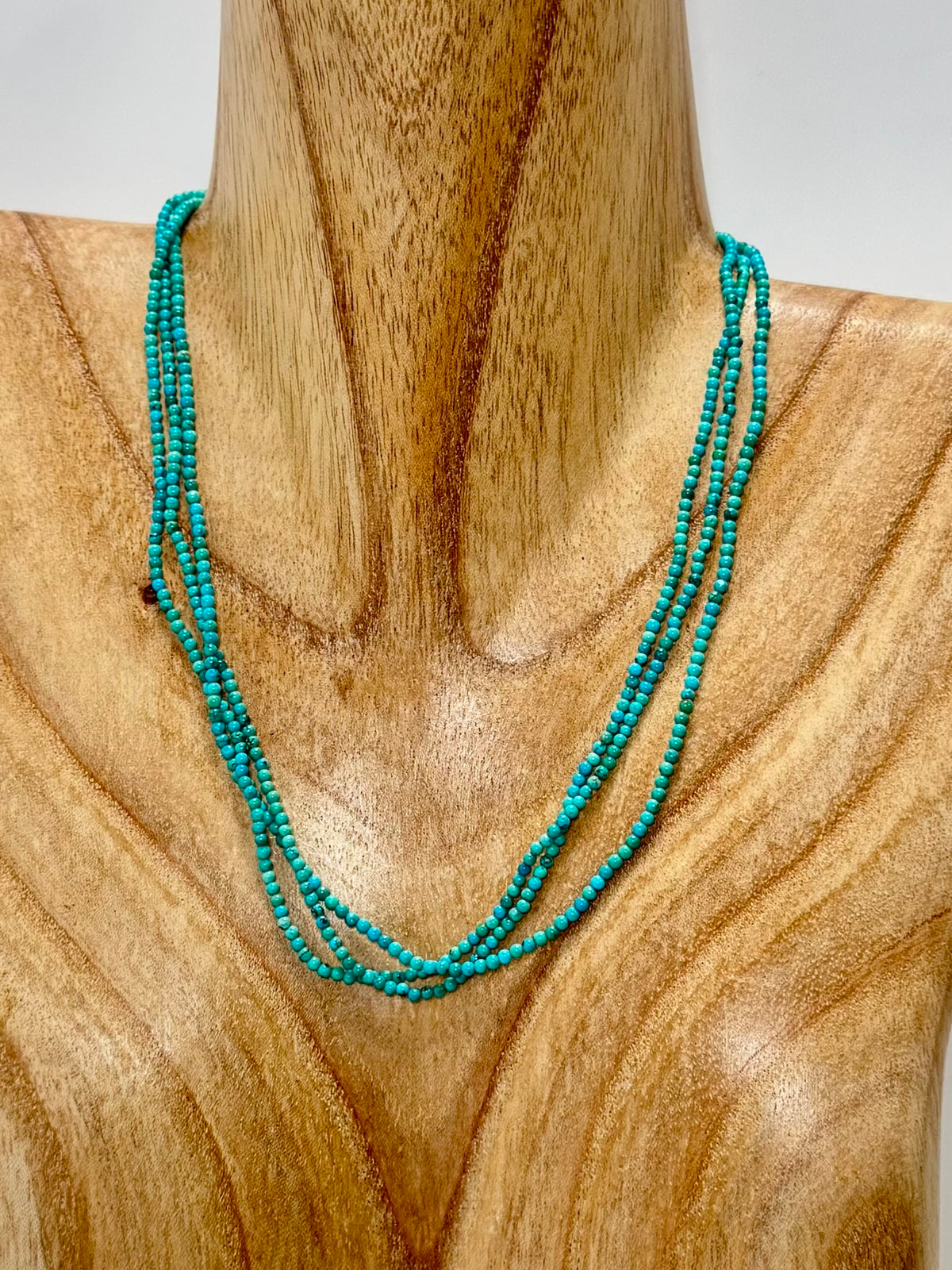 Ma'anshan Turquoise 3 Strand Necklace - Length 16.5"