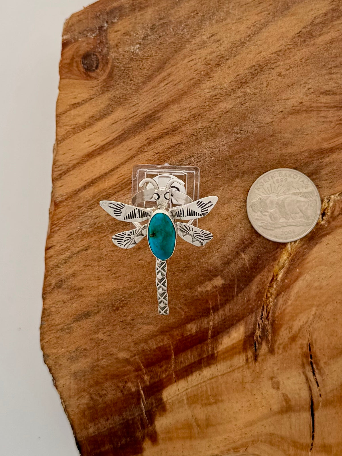 Dragon Fly Armenian Turquoise Ring Size 9