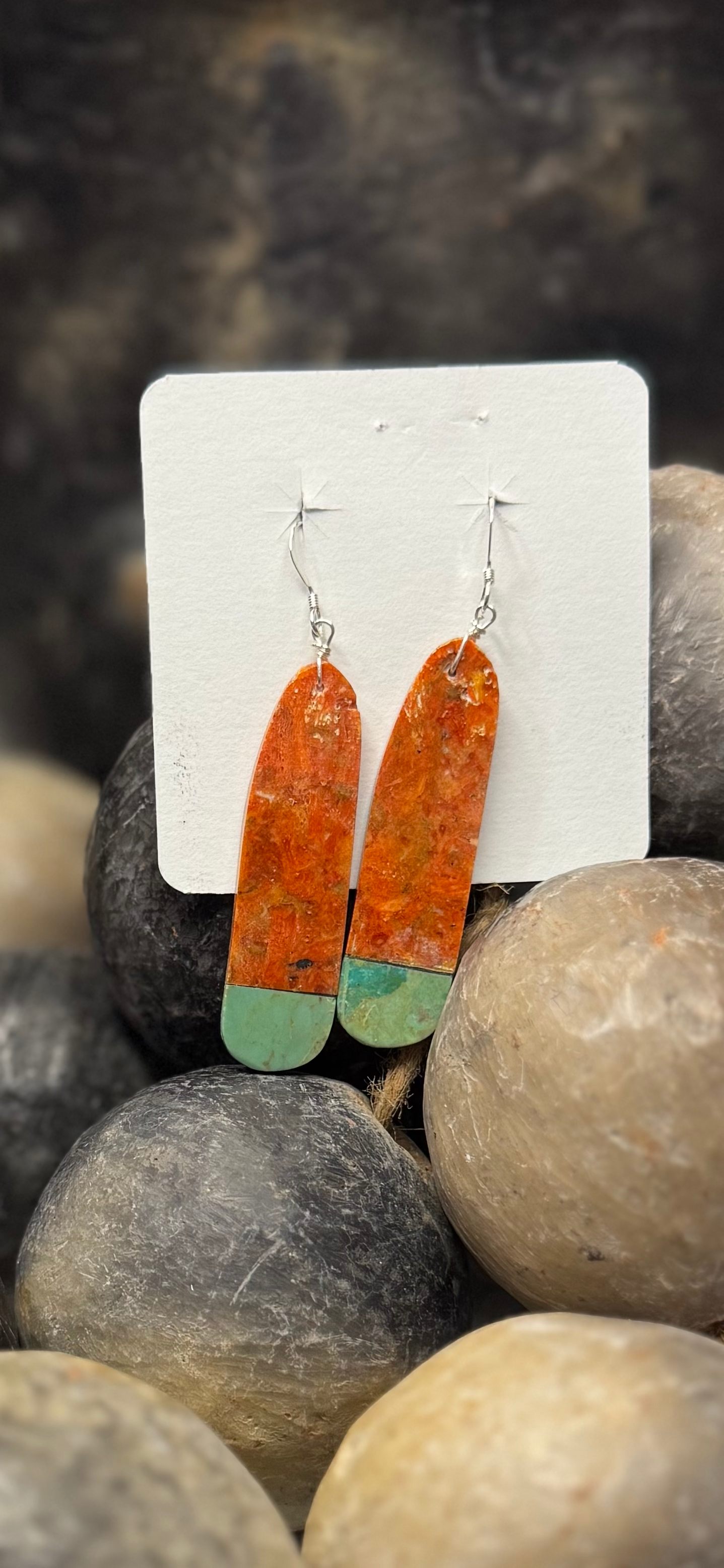 Spiny Oyster with Turquoise Slabs - Sterling Silver - Native Handmade