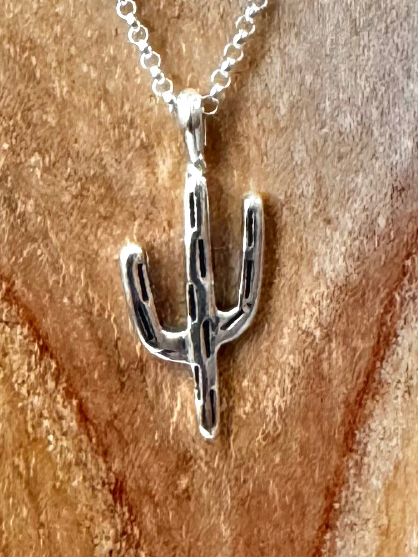 Cactus Necklace - Sterling Silver