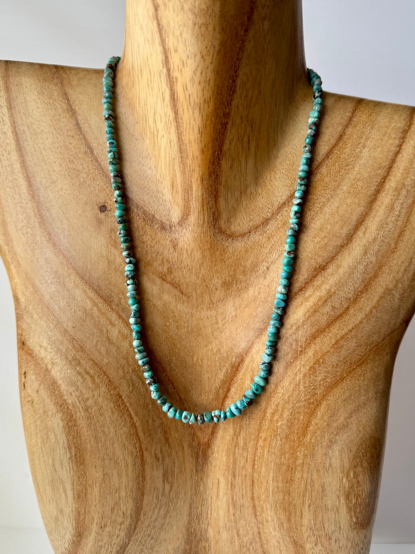 Dark Prince Egyptian Turquoise Beads Necklace- Length 18"