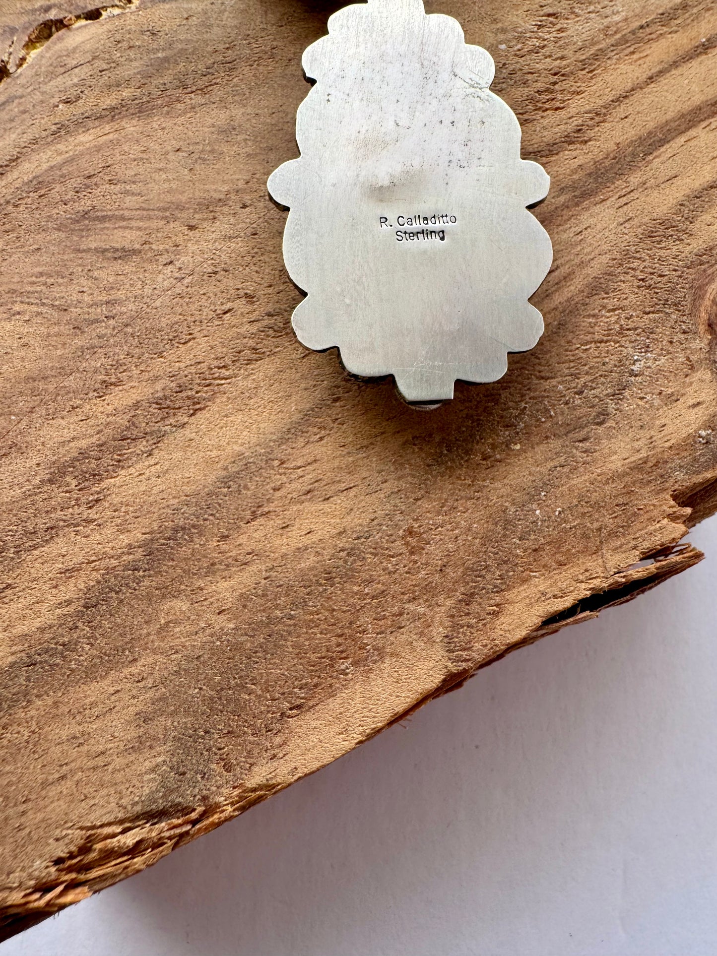 New Lander and Sterling Silver Pendant -Artist- R.Calladito