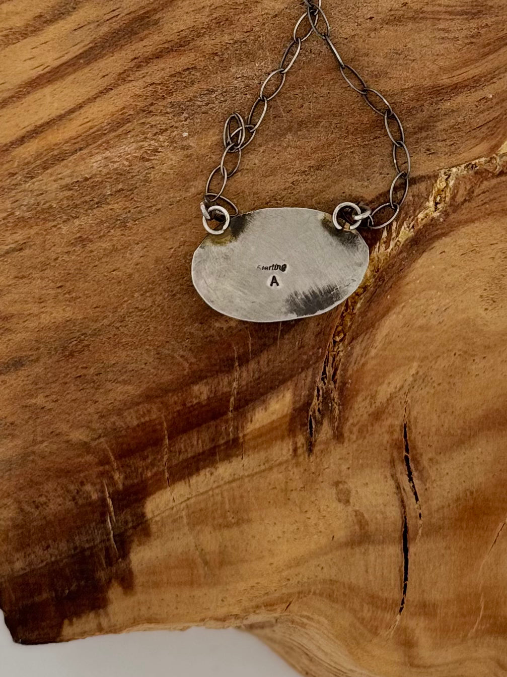 Ribbon/Boulder Turquoise - Sterling Silver - Native Handmade - Antionete Largo (artist) 