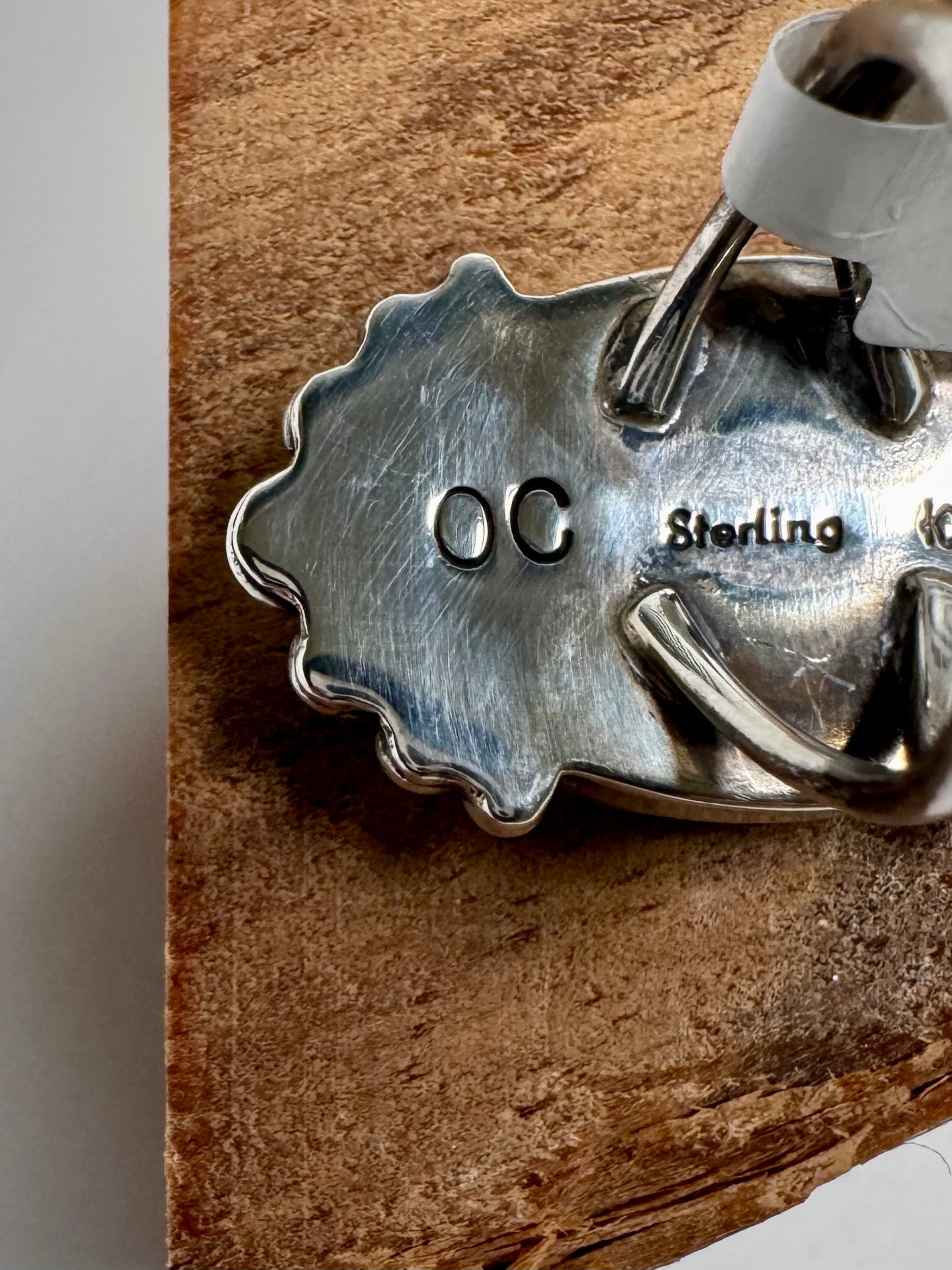 Campitos Turquoise Oval Ring - Sterling Silver - Native Handmade - OC and Chris Billie (artist) - Size 8