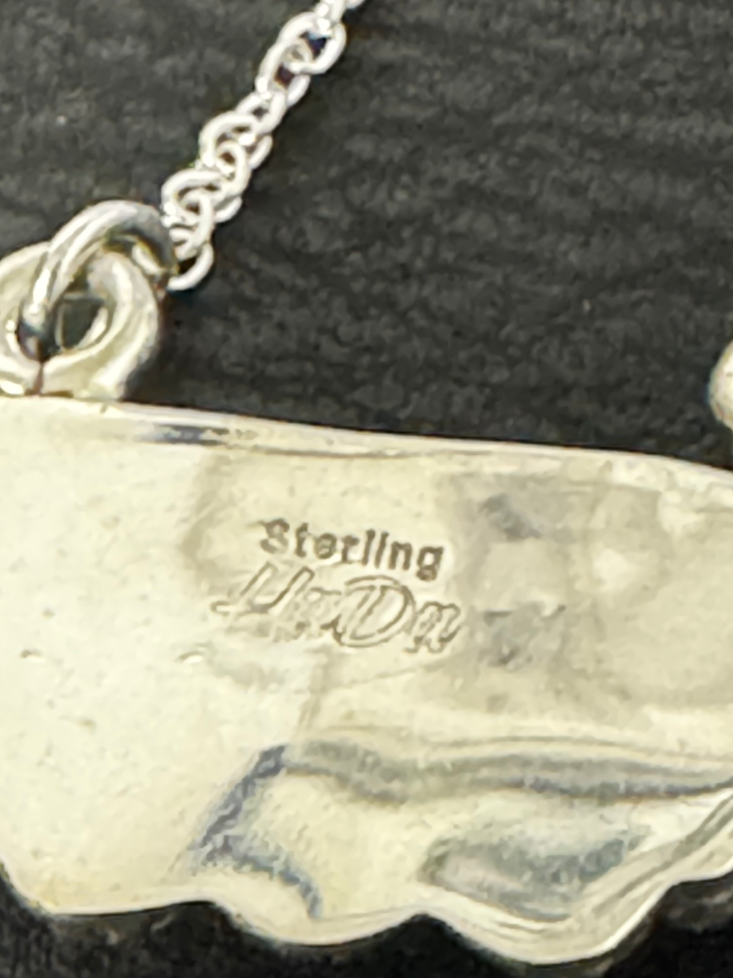 Necklace Bar - White Horse - Sterling Silver