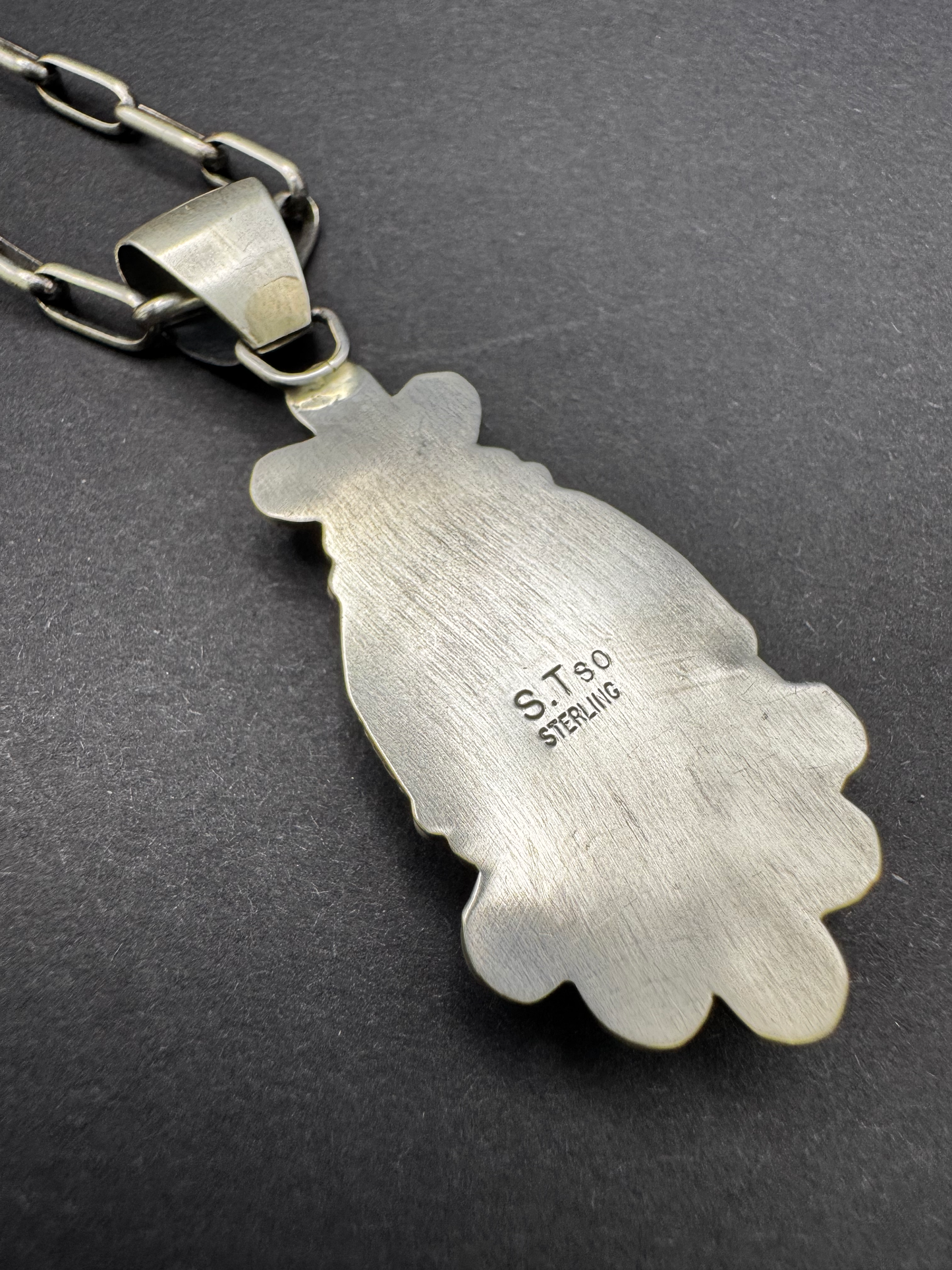 Tear Drop Pendant - Sonoran Turquoise - Native Handmade - ST SO (artist)