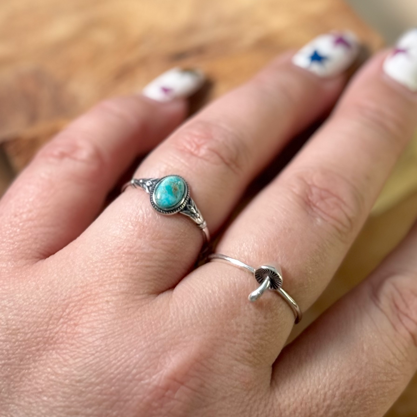 Mushroom Ring - Sterling Silver