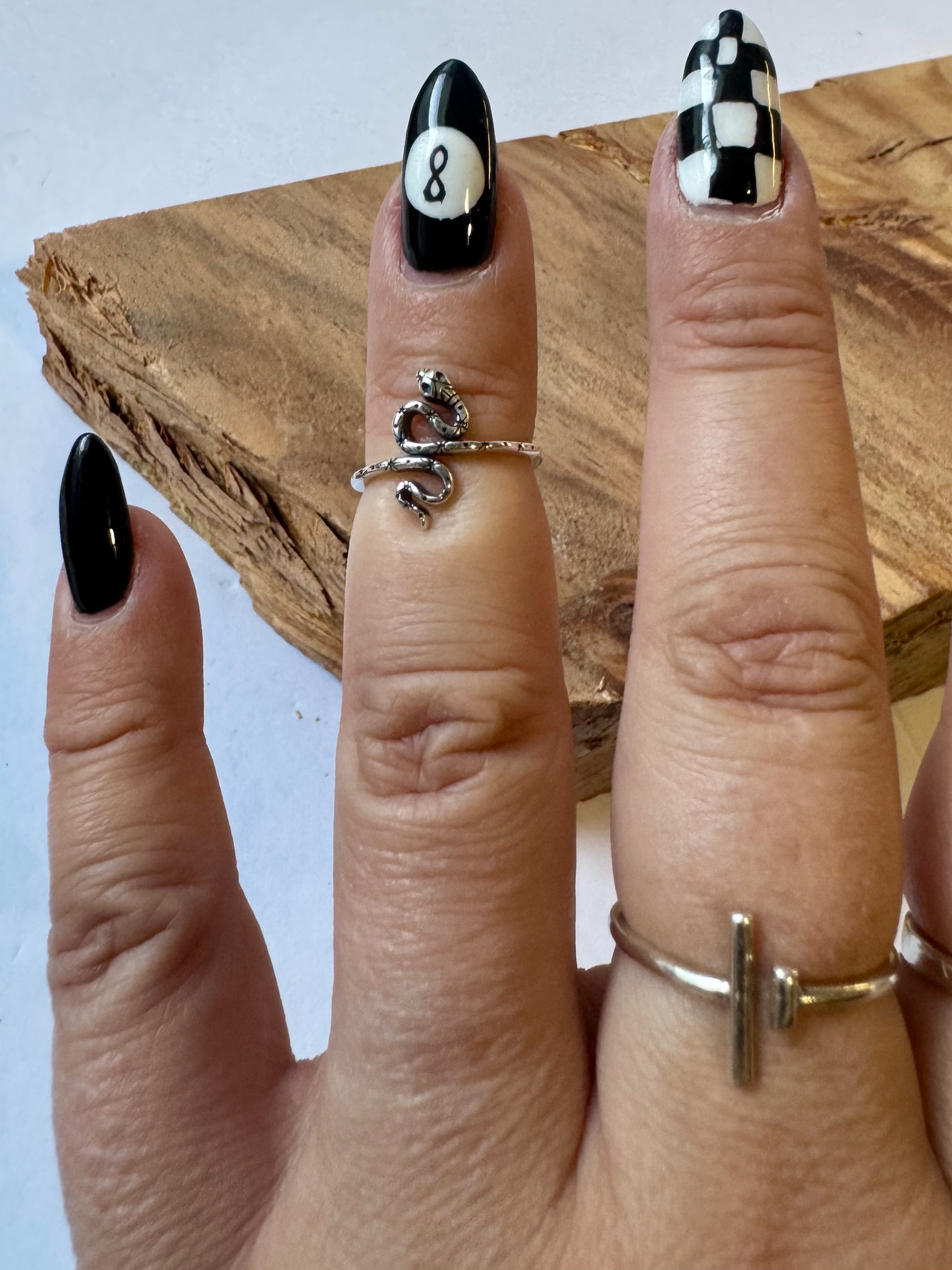 Snake Toe Ring - Sterling Silver - Adjustable