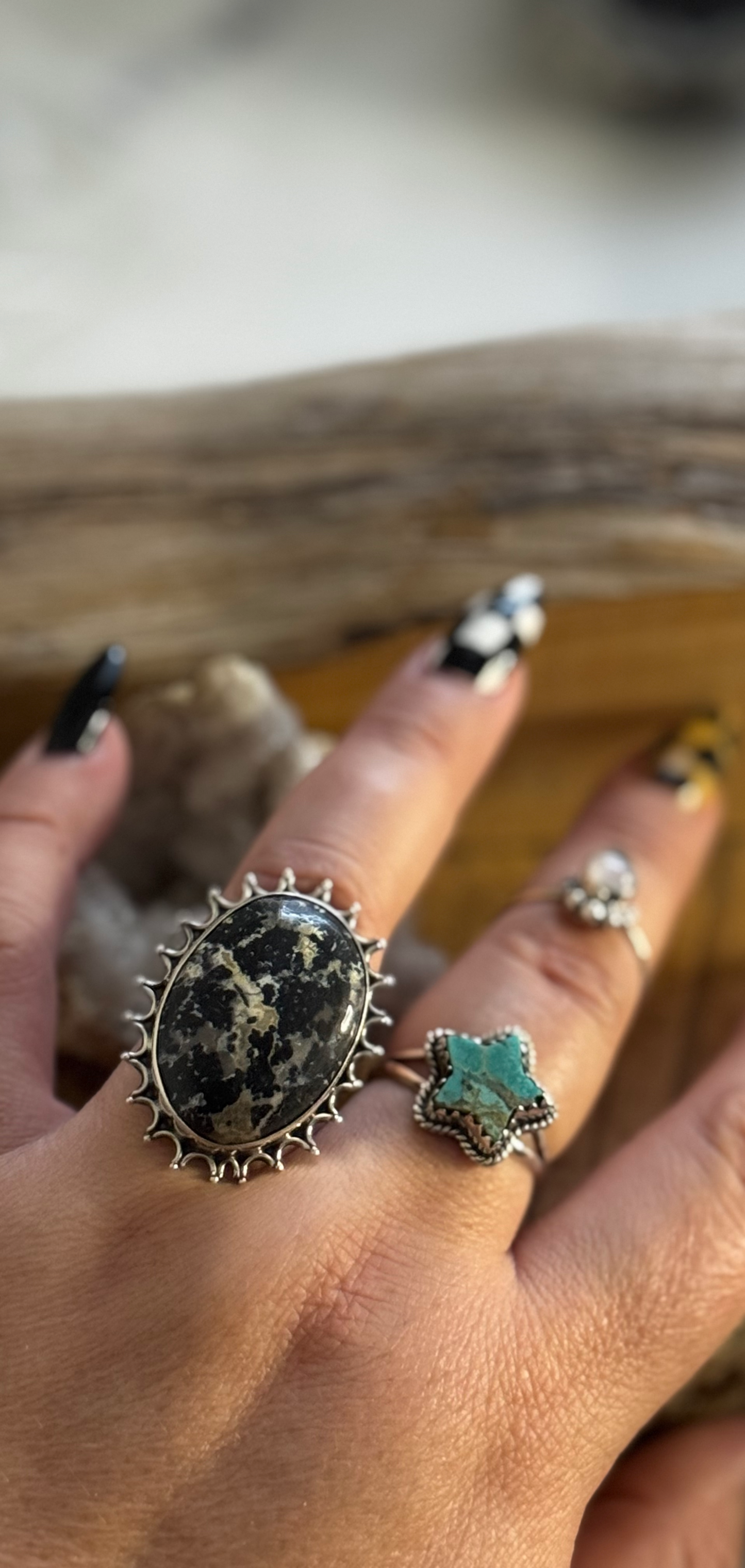 Ring - Wild Horse Jasper - Sterling Silver - Size 8