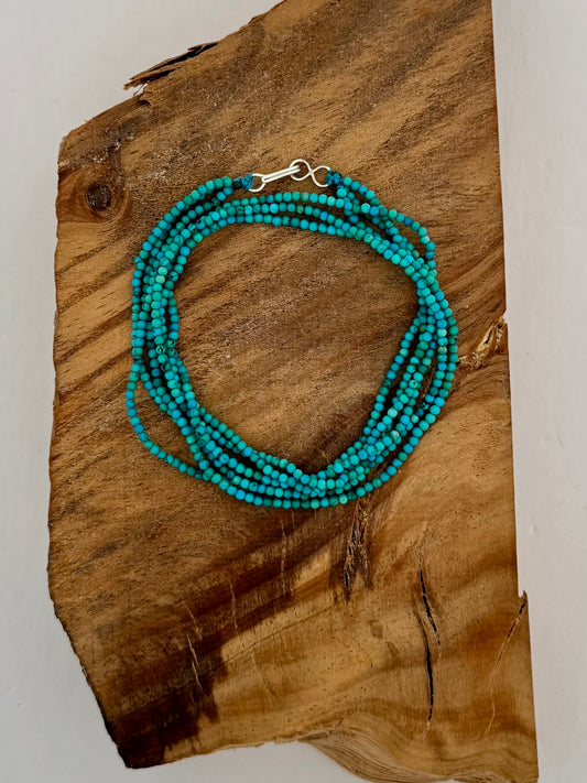Ma'anshan Turquoise 3 Strand Necklace - Length 16.5"