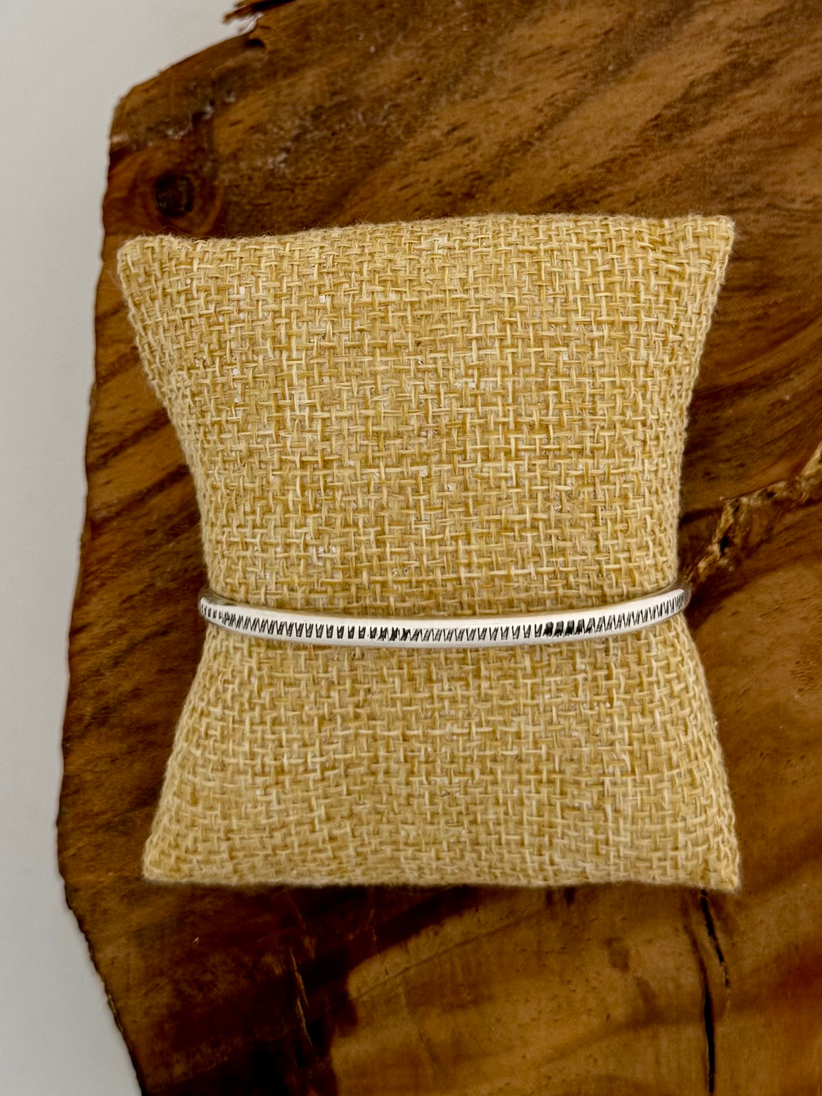Elaine Tahe Cuff Sterling Silver Bracelet- Arrowhead Design-Native Handmade- Length Size 6" with opening but is adjustable