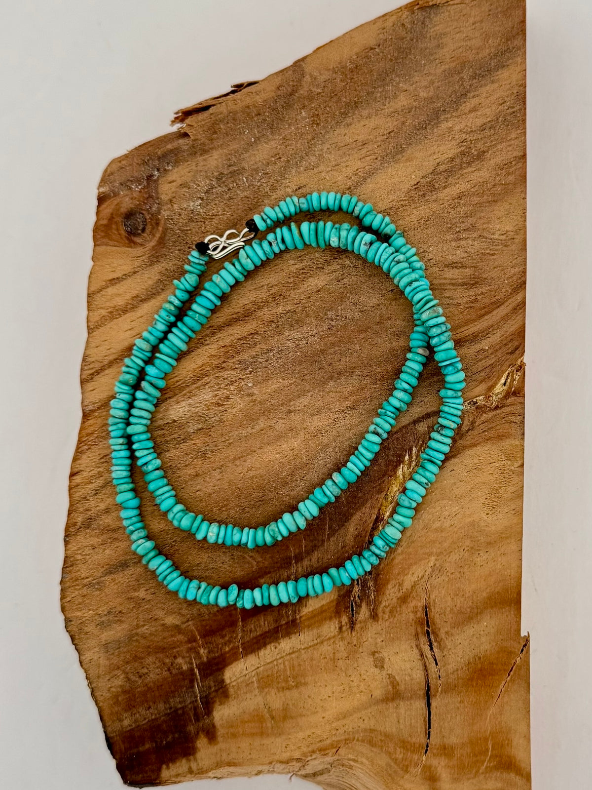 Chipped/ blue Campitos Turquoise Beads Necklace Size 19"