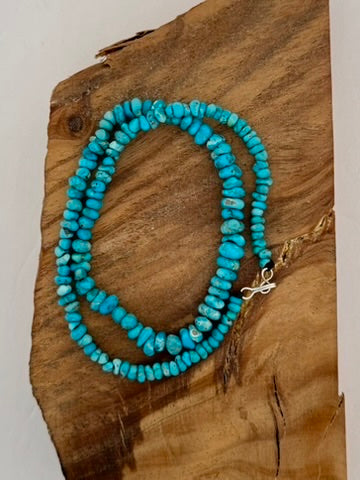 Lone Mountain "Blue" Nugget Necklace - Length 19"