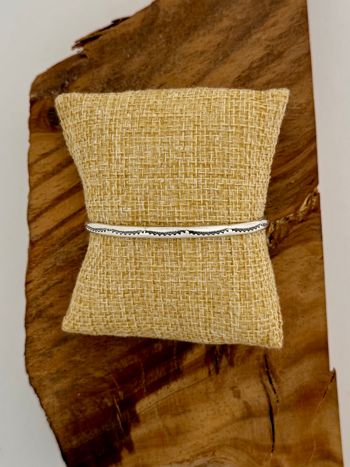 Elaine Tahe Cuff Sterling Silver Bracelet- Sunray Design- Native Handmade- Length 6" but Adjustable