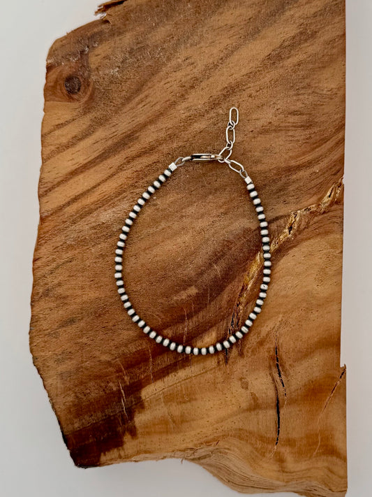 Oxybead Sterling Silver Bracelet Length 7"-8"
