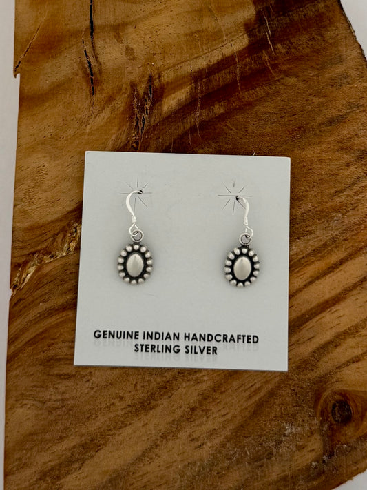 Concho Dangle Earrings - Sterling Silver