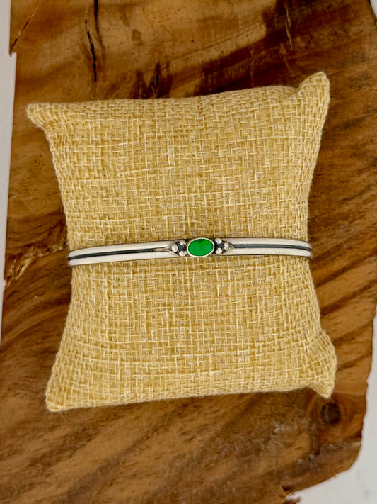 Don Lucas Carico Turquoise Cuff Bracelet - Size 6.5" w/opening - Native Handmade
