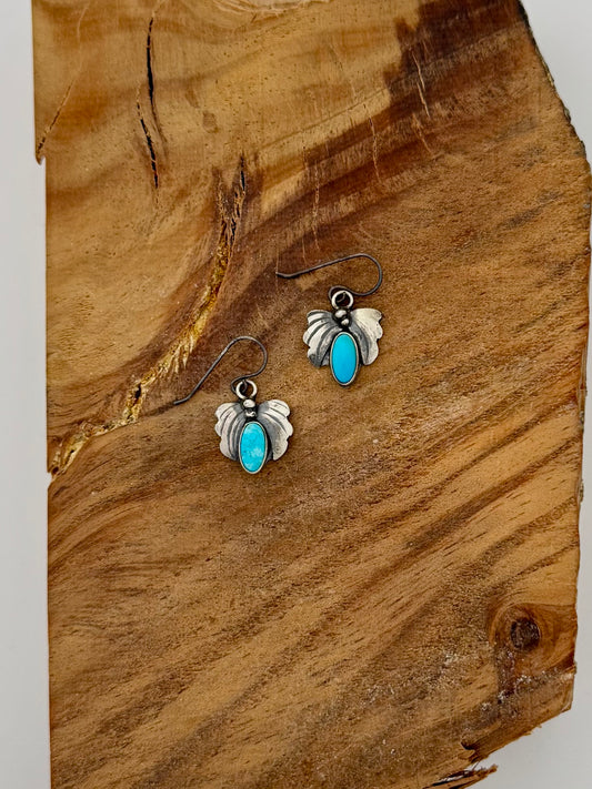 Sleeping Beauty Turquoise Dangle Earrings by Lydia Begay