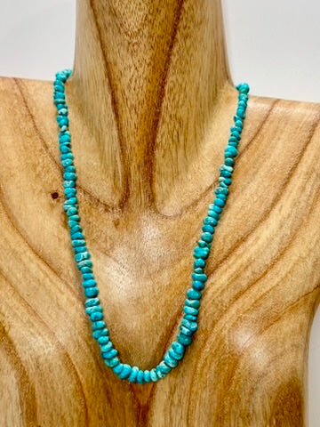 Lone Mountain "Blue" Nugget Necklace - Length 19"