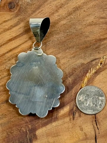 Sonoran and Campitos Turquoise Pendant Native Handmade by DW