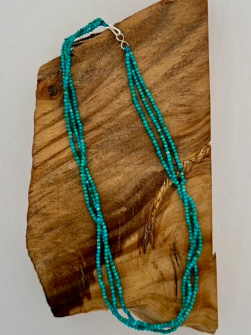 Ma'anshan Turquoise 3 Strand Necklace - Length 16.5"