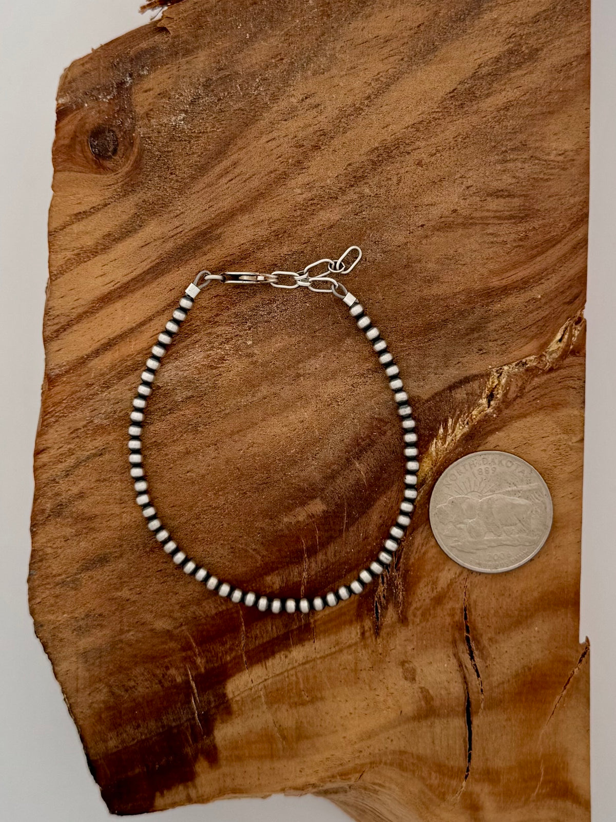 Oxybead Sterling Silver Bracelet Length 7"-8"