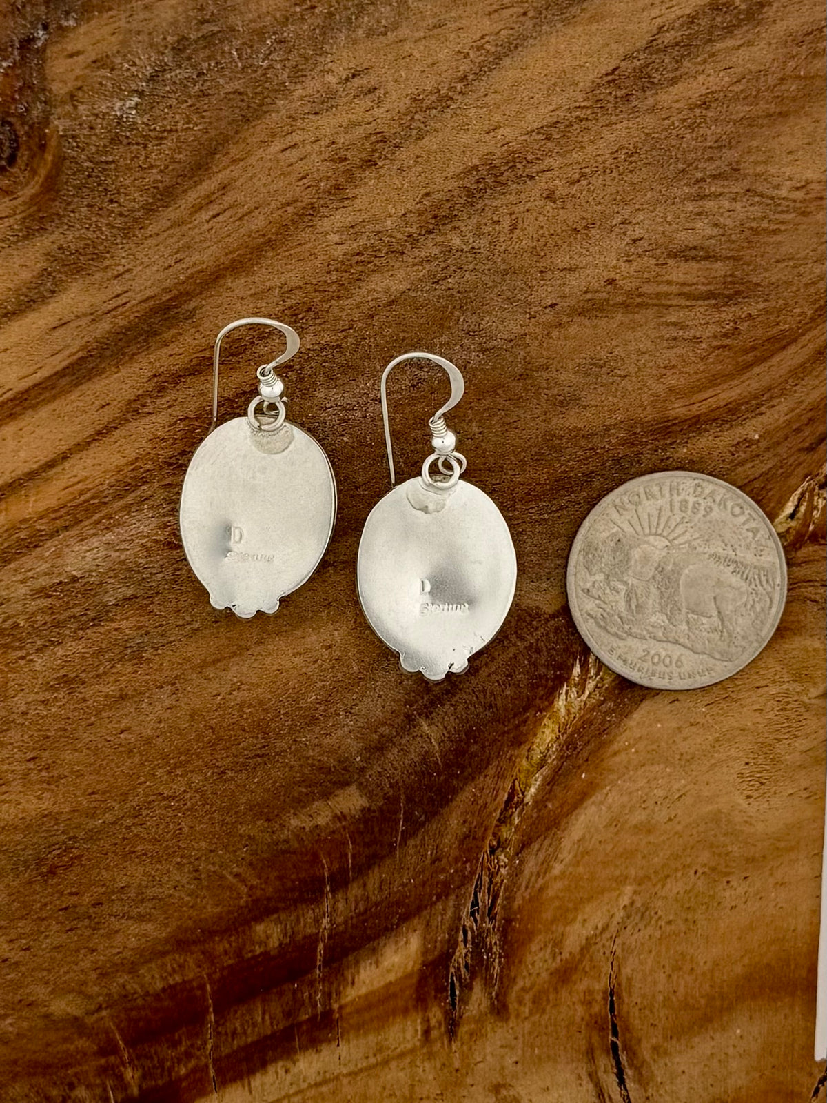 New Lander Variscite Dangle Earrings by Calvin Desson