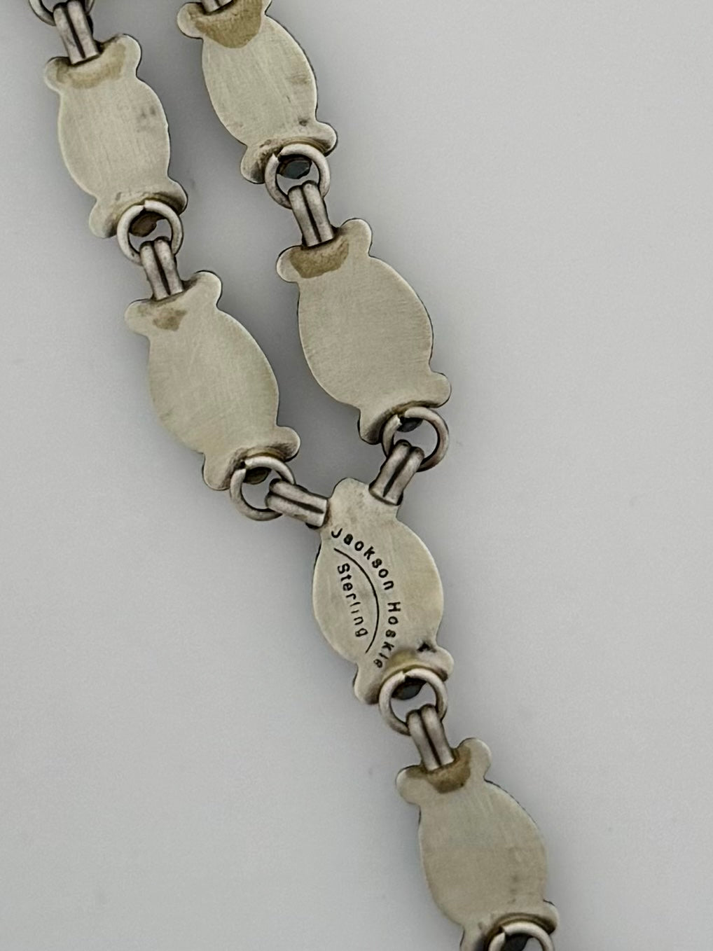 Lone Mountain Turquoise Lariat Necklace Native Handmade by Jackson Hoskie - Length 19", Lariat Drop 5.5"