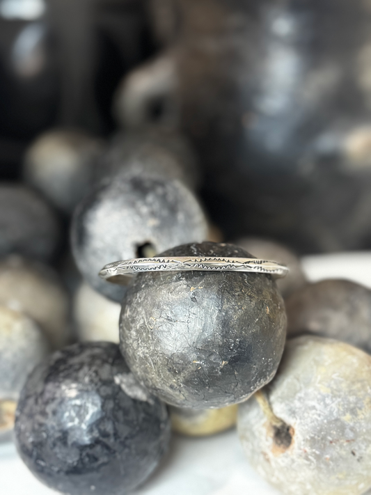 Cuff Bracelet - Sterling Silver - Native Handmade - TAHE (artist)