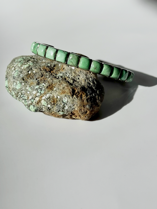 Carico Turquoise Cuff Bracelet - Sterling Silver - Handmade