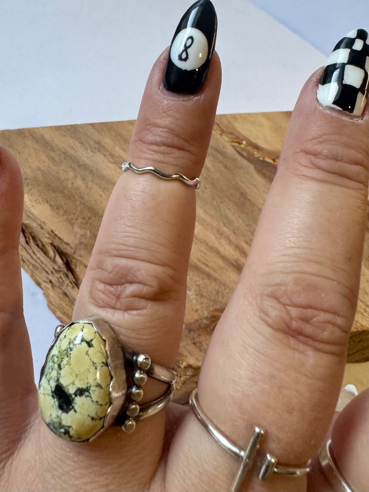 Wave Pattern Toe Ring - Sterling Silver