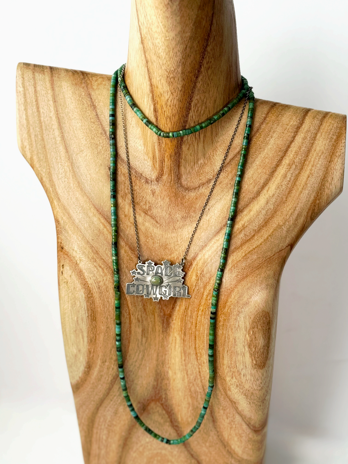 Space Cowgirl Necklace with Stone - Kingston Turquoise - Sterling Silver