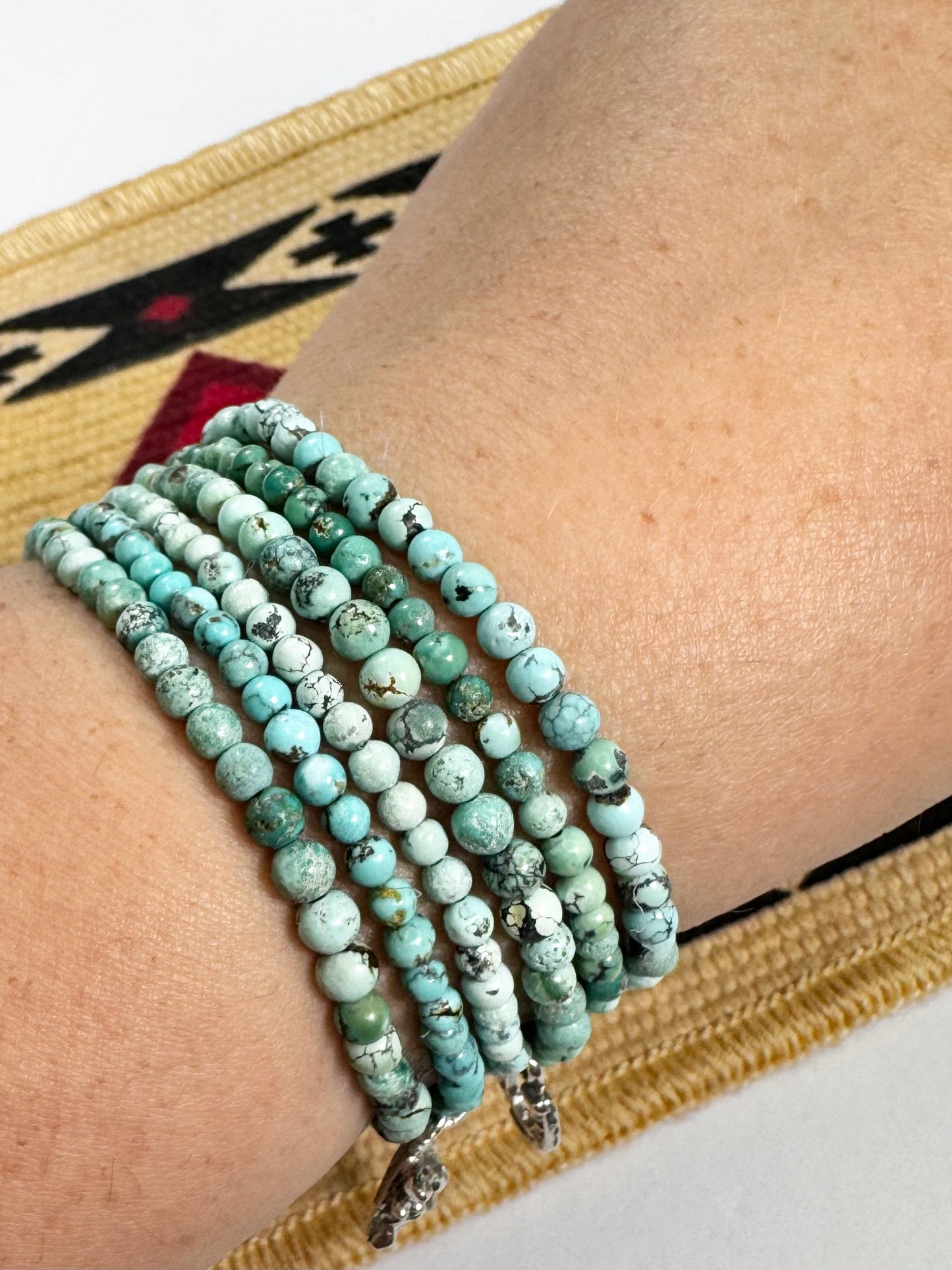 Turquoise Bead Stretch Bracelet