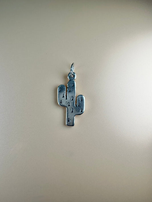 Cactus Charm - Sterling Silver