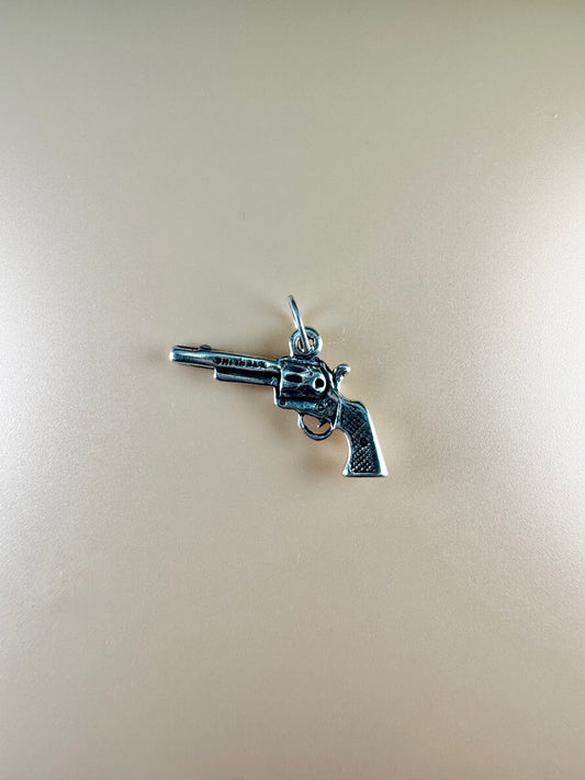 Gun Charm - Sterling Silver