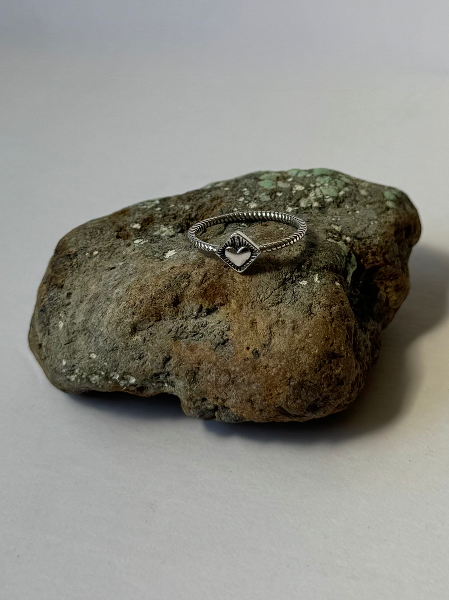 Heart Shaped Plain Ring - Sterling Silver