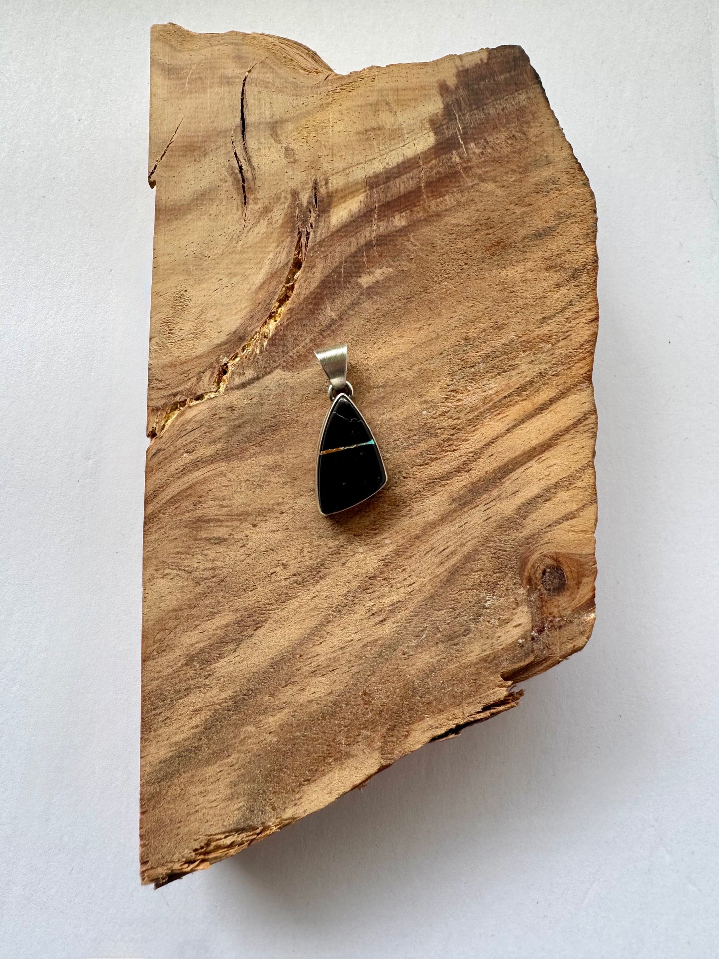 Blackjack Pendant -Sterling Silver- Native Handmade - Artist Rick Tolino