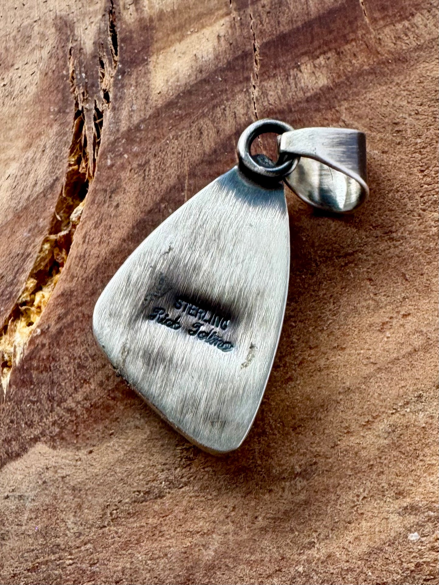 Blackjack Pendant -Sterling Silver- Native Handmade - Artist Rick Tolino