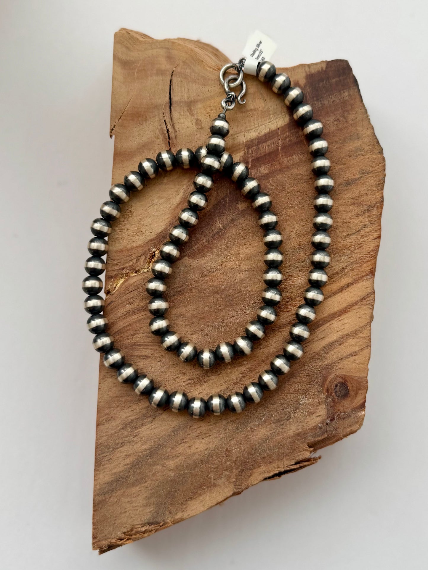 Sterling Pearls - Sterling Silver Necklace- 8MM - 22" Length