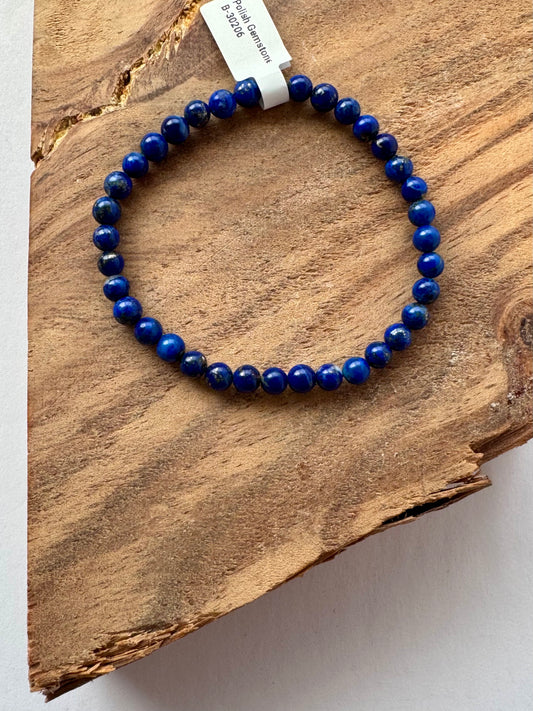 Lapis Lazuli Bead Stretch Bracelet