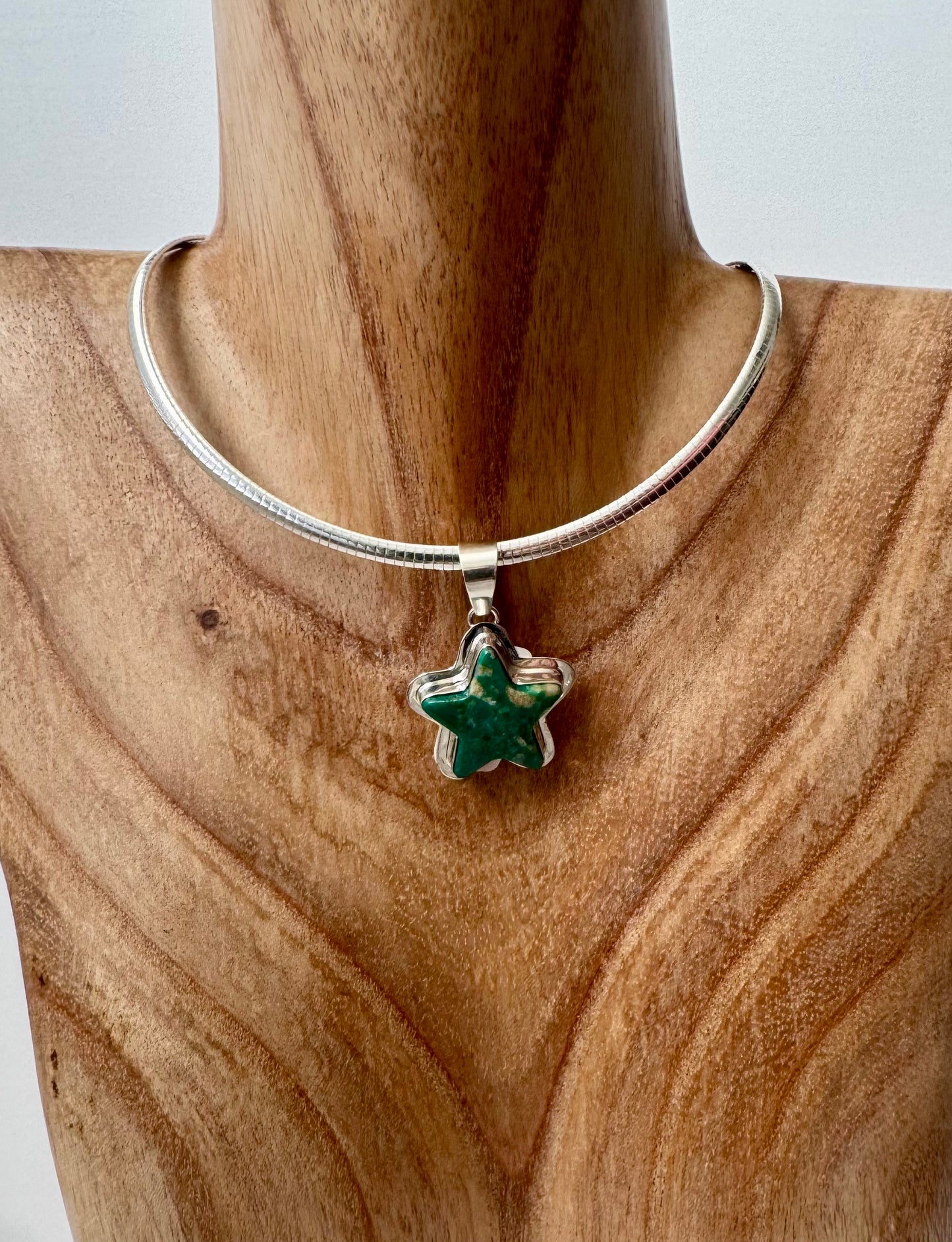 Armanian Star Turquoise Pendant - Sterling Silver