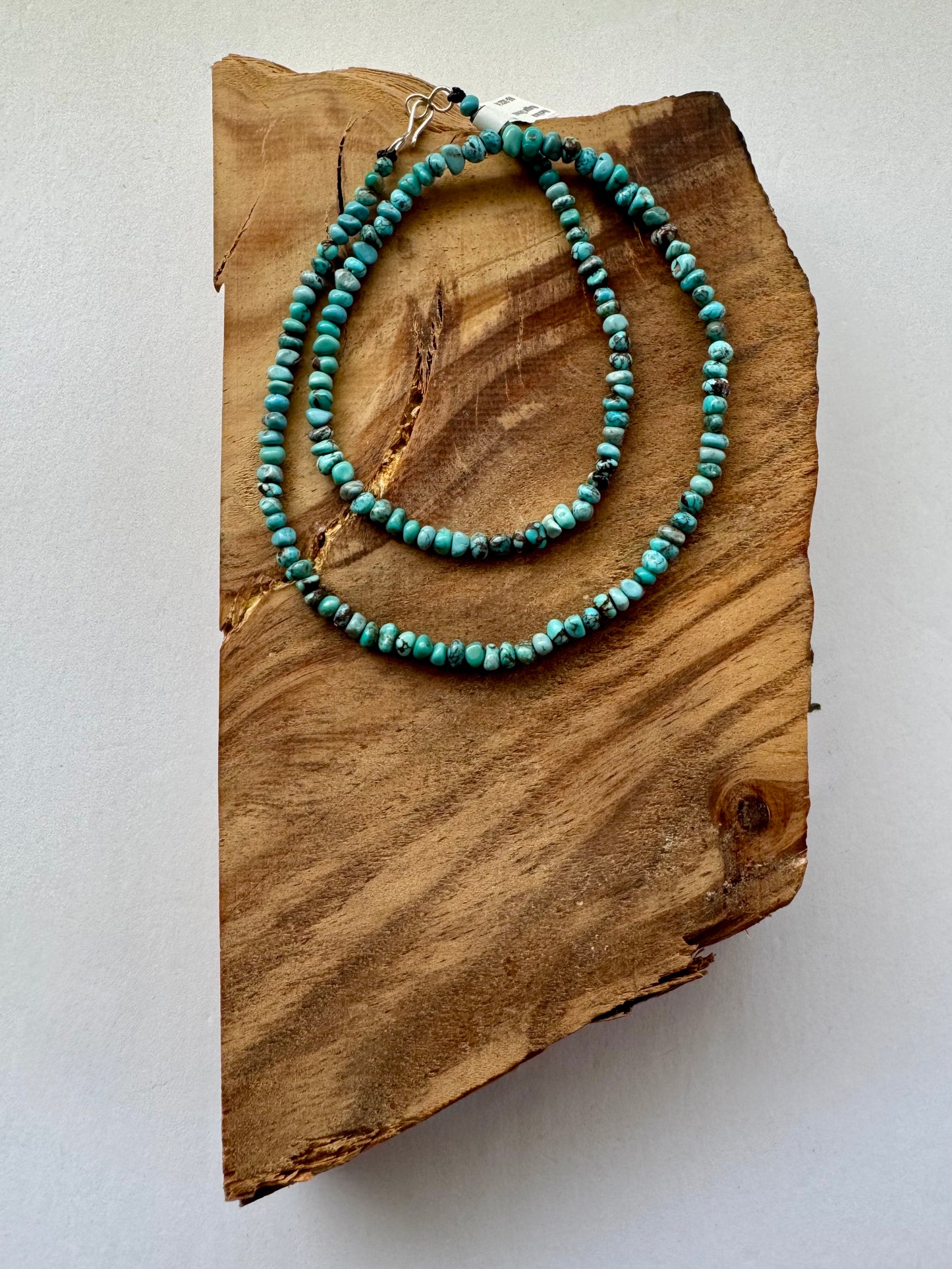 Dark Prince Egyptian Turquoise Beads Necklace- Length 18"