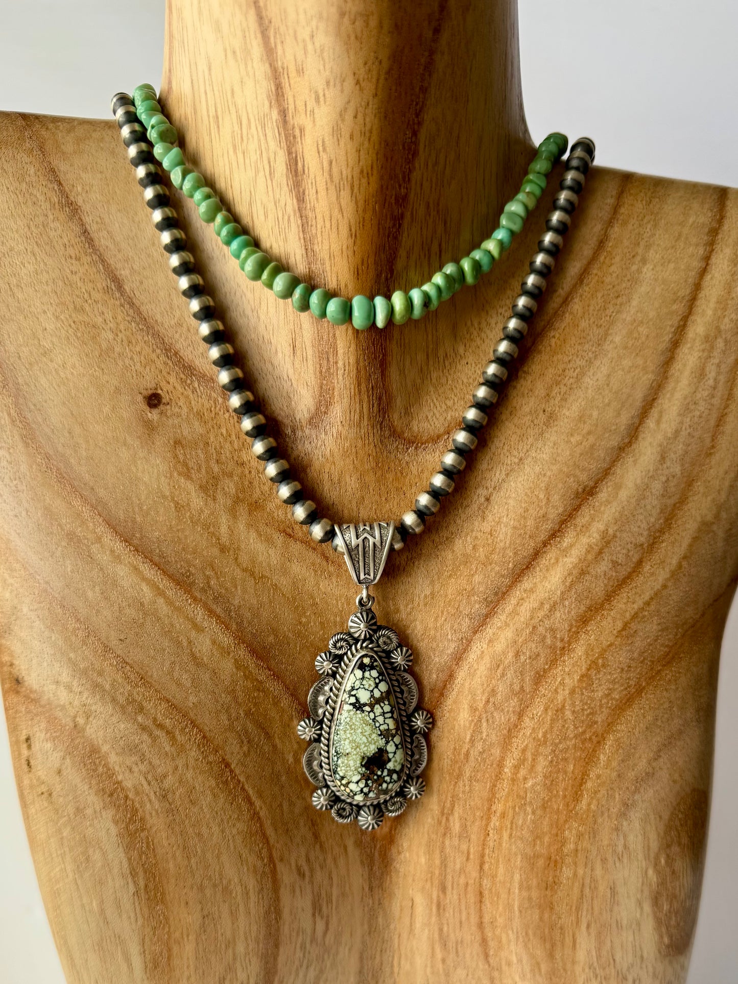 New Lander and Sterling Silver Pendant -Artist- R.Calladito