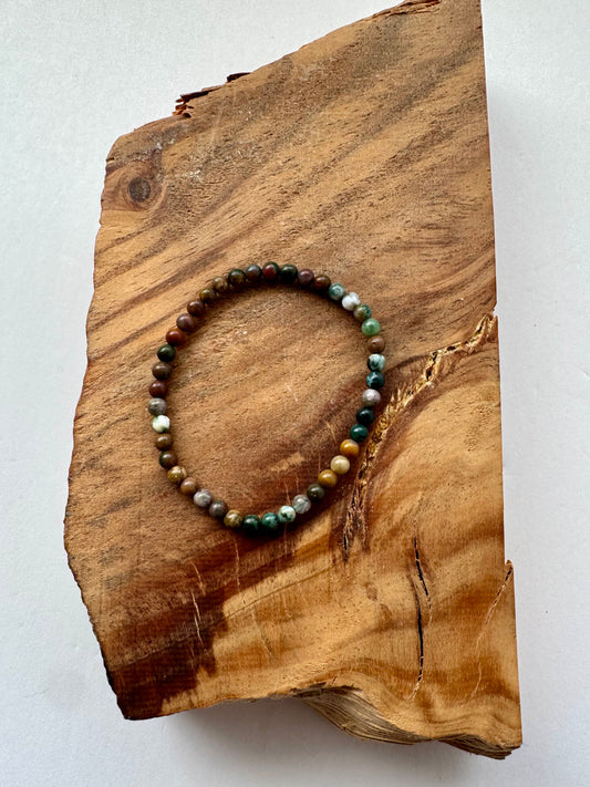 Tourmaline Bead Stretch Bracelet -4mm