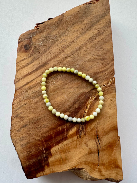Serpentine Bead Stretch Bracelet -4mm