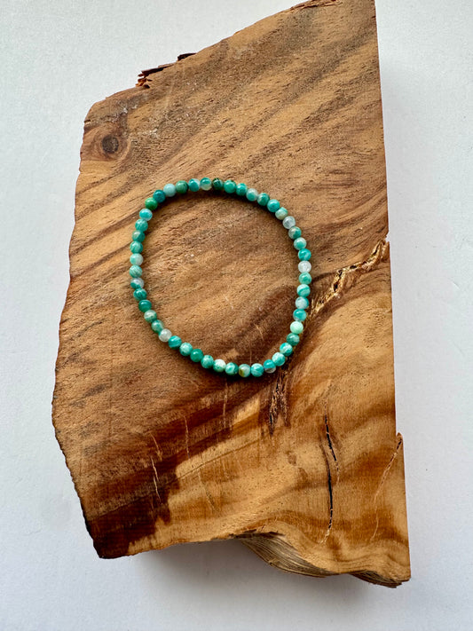 Amazonite Bead Stretch Bracelet-4mm