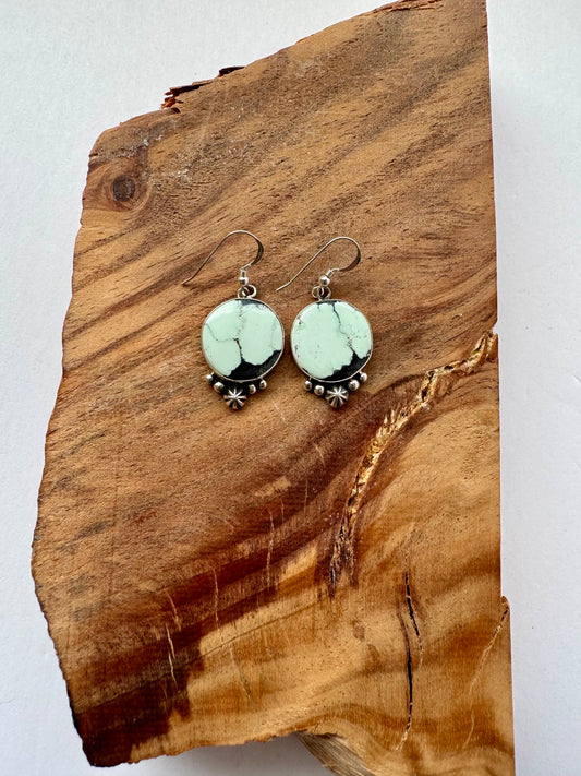 Round New Lander Dangle Earrings -Artist- D. Wyle