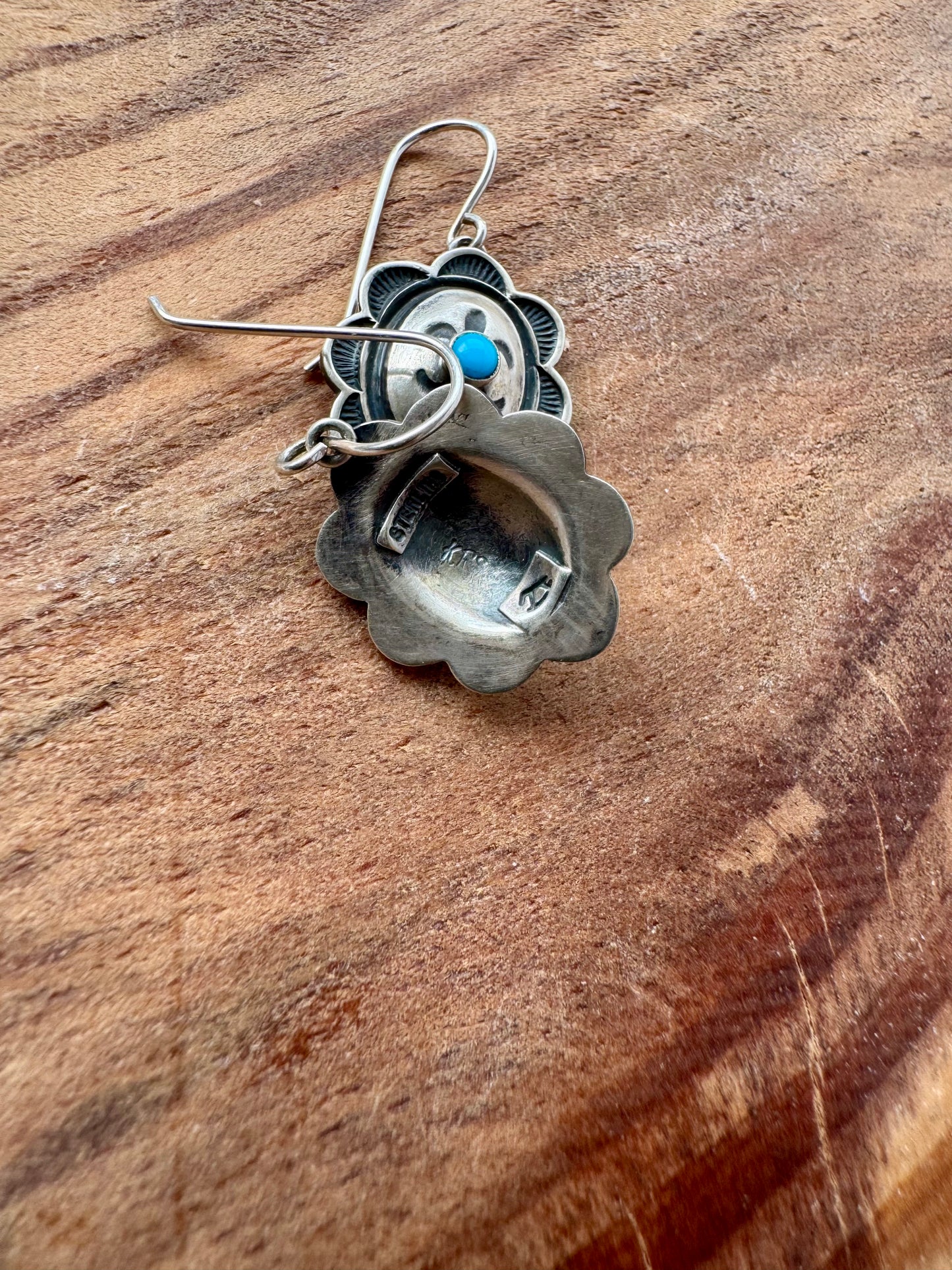 Turquoise Concho with Turquoise Dangle Earrings -Artist -Rocking Horse Ranch
