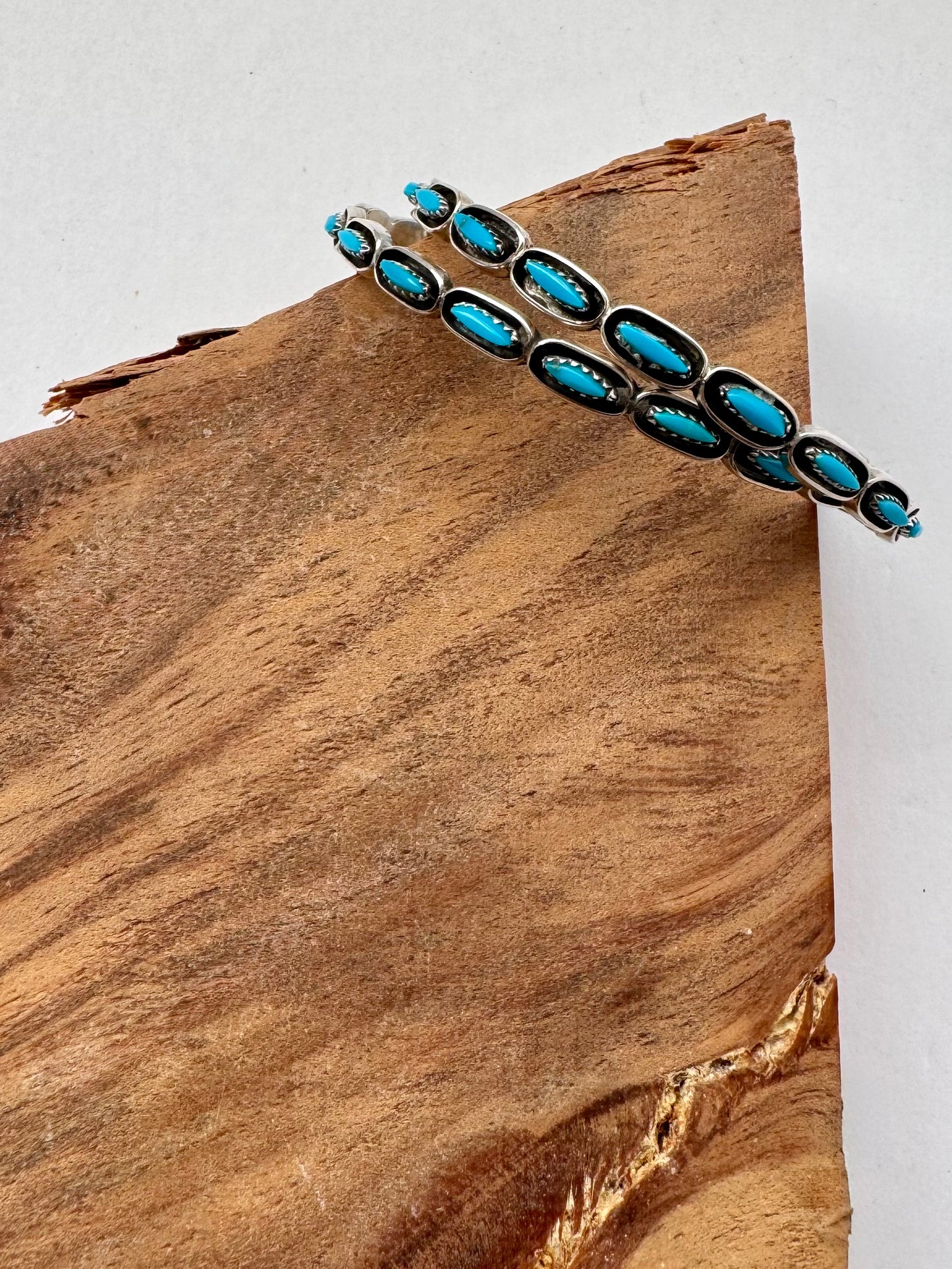 Shadowbox Kingman Turquoise Large Hoop Earrings